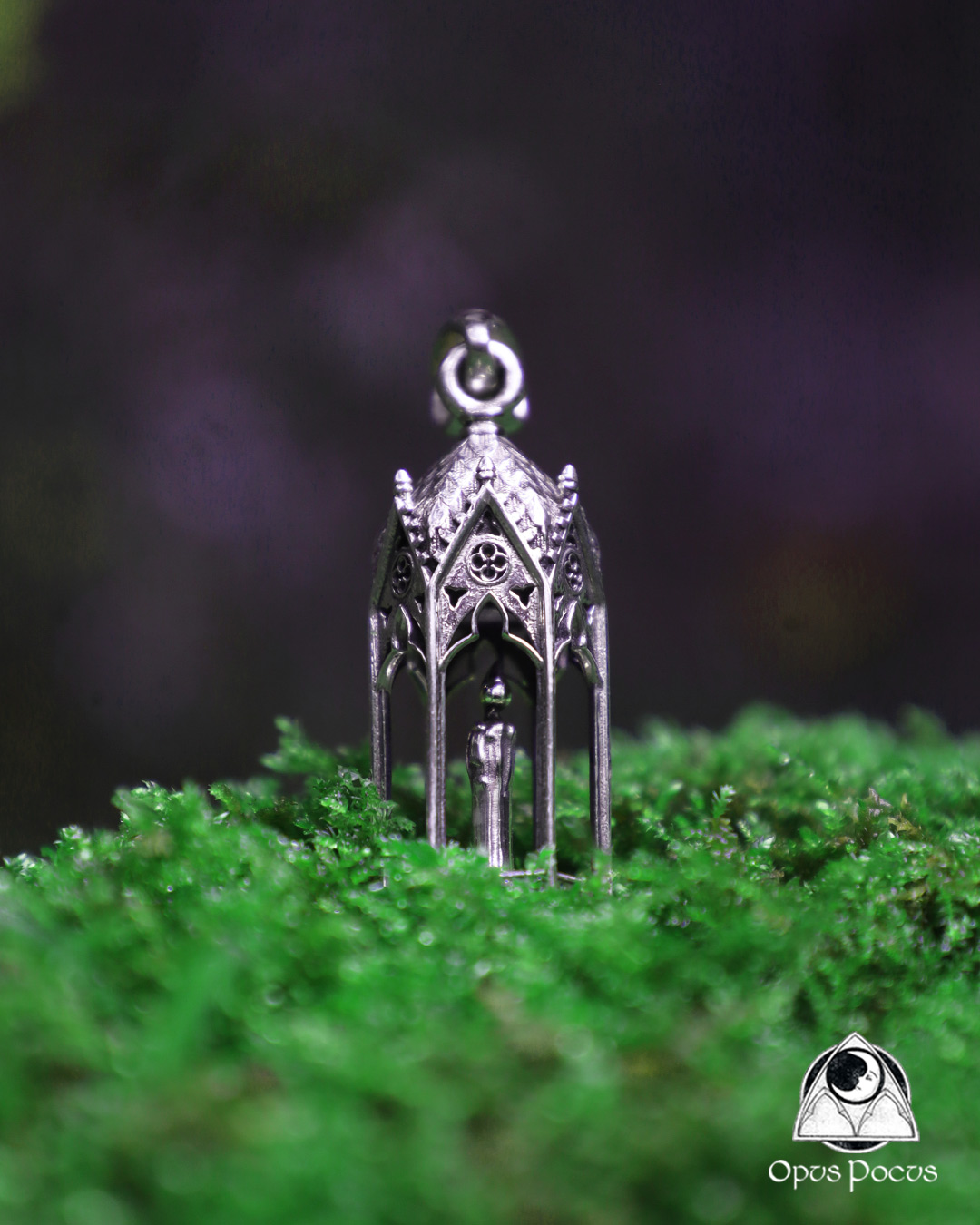 Pendentif Ancien En Argent - Jumelles Avec Vue Du Grand Palais - Bijou Vintage